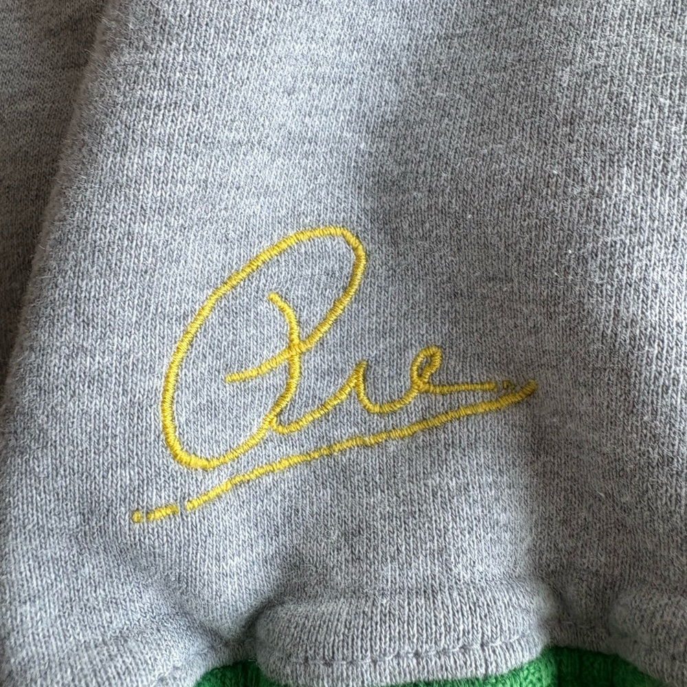 Nike Gray and Green Vintage Athletic Hoodie - Picture 3 of 5